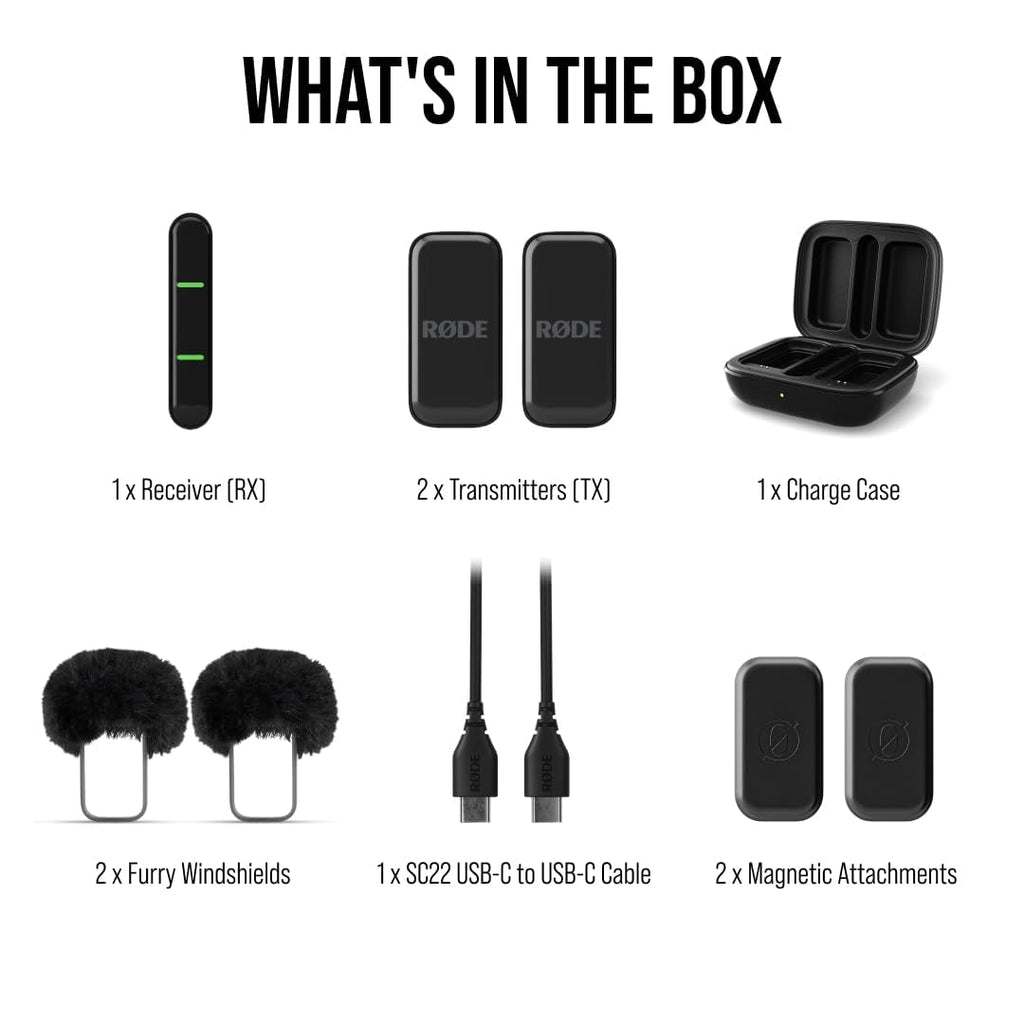 RØDE Wireless Microphone for Smartphone Content Creation - USB- Black