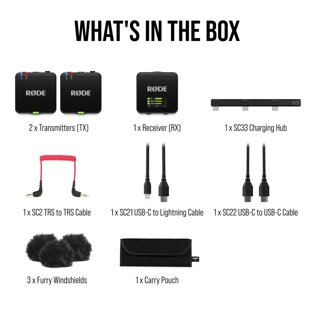 RØDE Wireless Microphone for Smartphone Content Creation - Lightning White