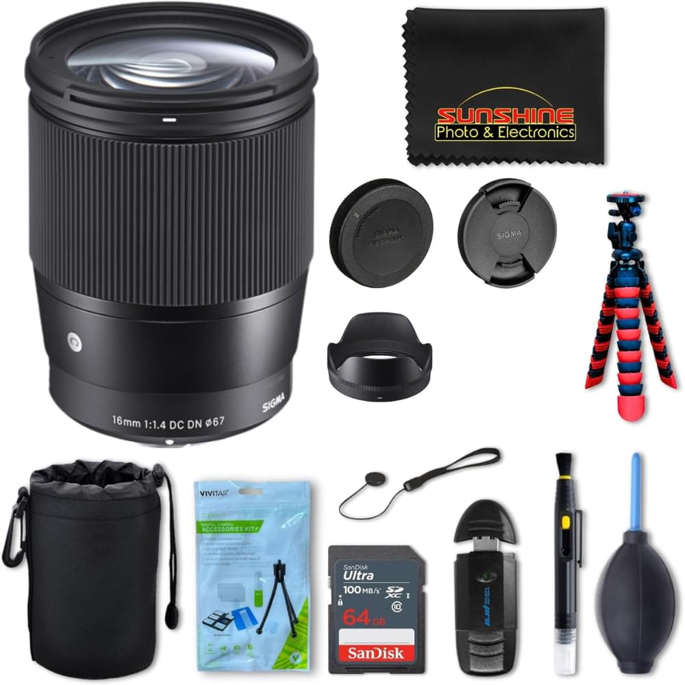 Sigma 16mm f1.4 DC DN Contemporary Lens for Sony E Black