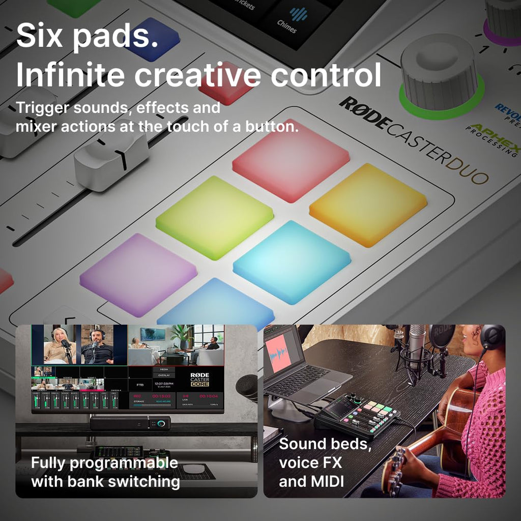 RØDE RØDECaster Duo All-in-One Production Solution for Podcasting, Streaming, Music Production and Content Creation